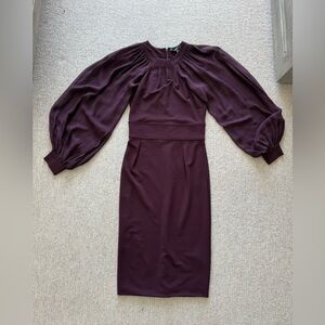Gucci Plum Dress with Balloon Sleeves